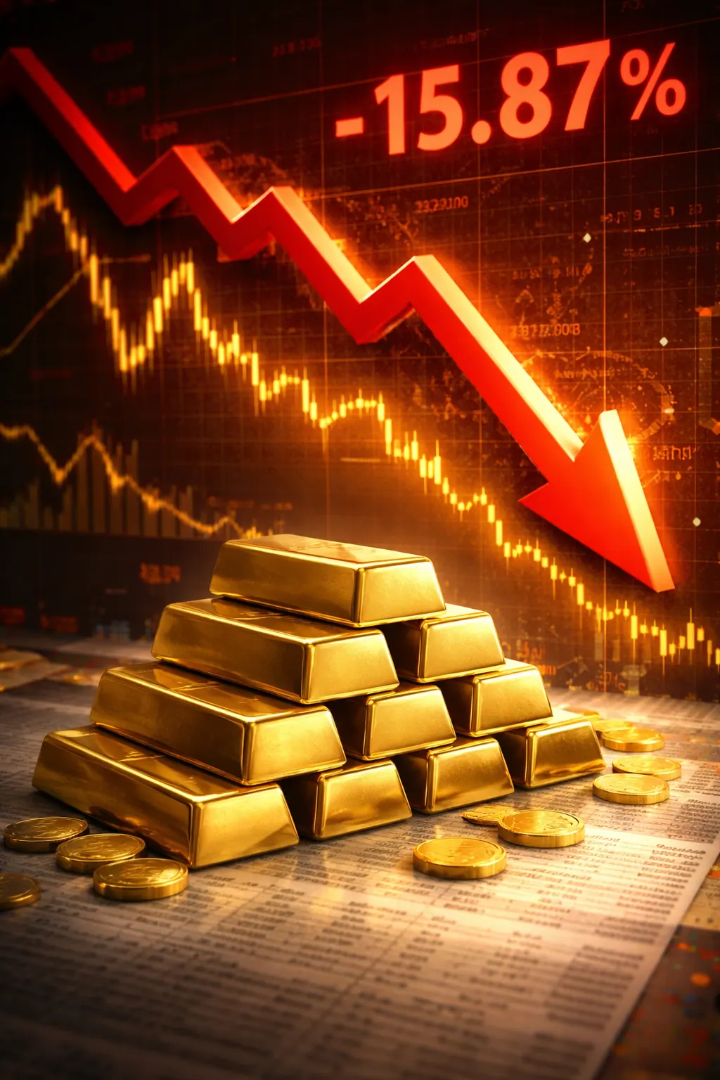 Gold im Fall